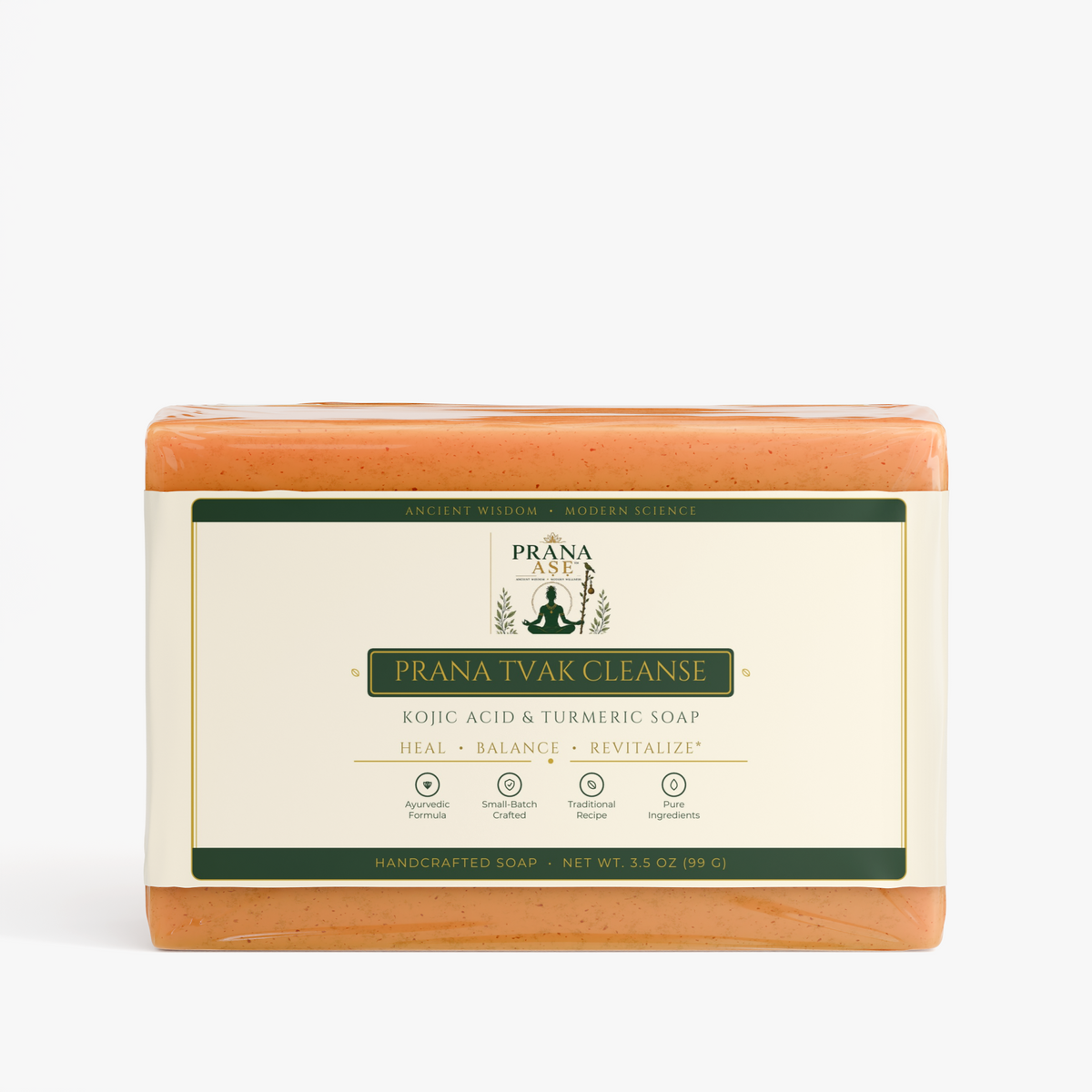 Prana Ase Even Tone & Golden Glow — Kojic Acid Turmeric Bar