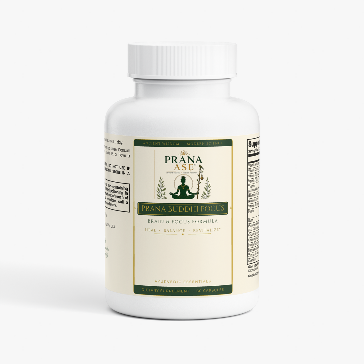 Prana Ase Focus & Mental Clarity — Botanical Amino Support