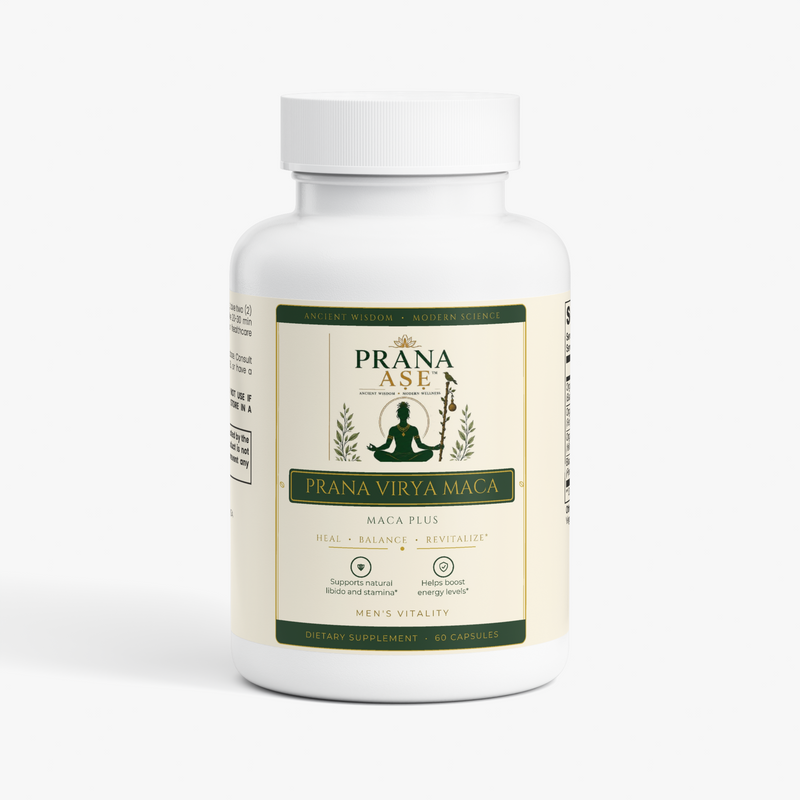 Prana Ase Men's Maca Energy & Stamina — Red, Black & Yellow Maca