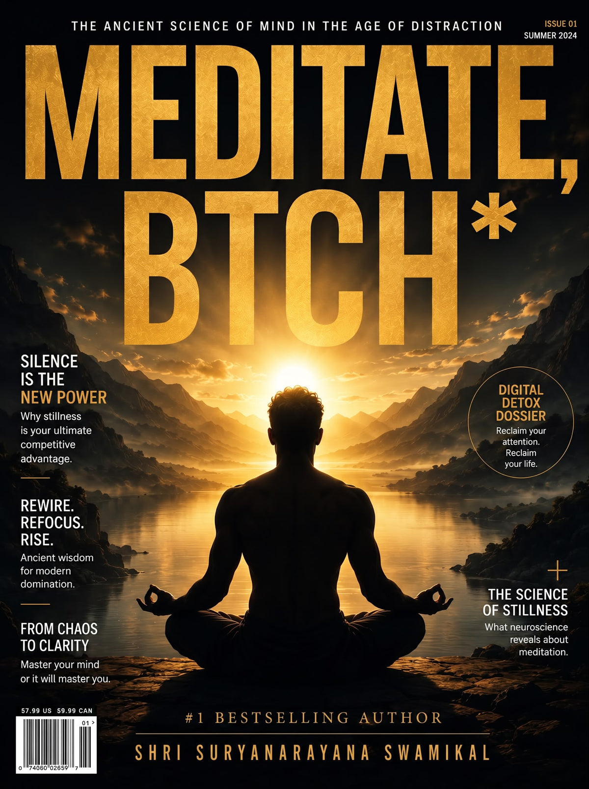 MEDITATE, B*TCH: The Ancient Science of Mind in the Age of Distraction — Reclaim Your Focus with the Meditation Techniques of the Siddhas, the Buddha, and Bodhidharma